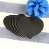 Décoration de fête 50pcs noir 4,5 4 cm coeur coeur étiquette de gâteau de mariage bac à gâteau cadeau décoration bricolage bricolage