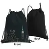Ryggsäck York nattdesign ryggsäckar multifunktion bärbara dragkastpåsar buntskor på väska för reseskolan