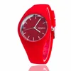 Armbanduhren Uhren für Frauen Freizeit Sport Süßigkeiten-farbige Mode Quarz-Watch-Silikon-Gurt Damen Uhr Zegarek Damski 210c