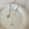 Koreanische Perle Kette Choker Halskette für Frauen Mädchen 2023 Trend Schmuck Herz Quasten Anhänger Braut Engagement Geschenk 240429