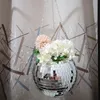 Disco Ball Planteur Globe Shape Mirror Sanging Vase Vase Pots Flower Platter Bohemian Style Flowerpots Pots Garden Pots Planteurs 240430