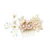 Haarclips Doek Flower Alloy Comb Goud-vergulde rommelige Bun Maker 10-TETH Tiara voor het maken van feestkapsels voor verjaardagsfase