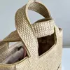 Бренд -тканые сумки дизайнер роскошные сумки для летних новая портативная большая мощность отдых для отдыха соломенная сумочка для торговых точек
