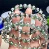 Bracelets de liaison bracelet de quartz vert naturel Fonction de cicatrisation Crystal Rounds Lovers Bijoux 7/8/10 mm