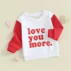 Ensembles de vêtements de la Saint-Valentin Baby Girl Boy Sweat-shirt LETTRE LETTRE LETTRE LETTRE COLET PLIROVER