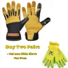 Перчатки Qearsafety Cowhide Механик работоспособные Gloves Многофункциональные кулаки TPR Rubber AntiMpact