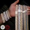 Passo all'ingrosso Pass Diamond Test VVS Moissanite Diamond Miami Cuban Link Catena Gold Catena di colore Gold 20mm Hip Hop Necconti 925 Gioielli