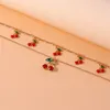 Collana di ciliegia rossa di moda per il girocollo per donne regali di gioielli festival