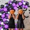 Decorazione per feste Balloon viola Garland Arch Kit Halloween Black Silver Latex Kids Birthday Baby Shower Anniversary