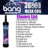 Bang 36000 Puff Vape desechable Vape recargable E CIRCES EN MEDILLA 40ml E-Liquid Puff 36K Vaper 0%2%3%5%Big Puff Electronic Led Leving Puff 36K 30K 20K