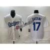Dodgers Baseball 17 Ohtani Mens Broidered Japanese Japanese Team Fan Elite Version Transfer
