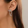 Dangle Earrings Trendy Bowknot Ear Jewelry Alloy Material Necklace Chain Gift For Fashion Enthusiasts