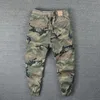 Male Trousers Casual Mens Cargo Pants Camouflage Camo Trekking Loose Korean Style Oversize est High Quality Big Size 240423