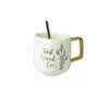 Tasses Gold Handle Coffee Tug inspirational mignon cadeau de motivation en céramique personnalisée