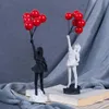 Декоративные предметы статуэтки летающие воздушные шарики Девоч -статуэтки домашний декор Бэнкси Современный художественный скульптура смола фигура