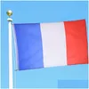 Banner Flags 50pcs 90x150cm France drapeau en polyester imprimé Européen avec 2 œillets en laiton pour suspendre le National et les bannières françaises Dro DHH4n