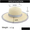 Brede rand hoeden mode floppy papier st hat large sun dames zomer strand cap vouwbaar fedora outdoor bescherming drop levering accessori oti8v