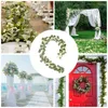 Decorative Figurines Faux Eucalyptus Garland Plant 6.56 Feet Artificial Vines Hangings Leaves Greenery Silver Dollar