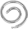 Chaînes Les bijoux en acier en titane ne décolore pas le collier de chaîne en acier inoxydable extra épais et large