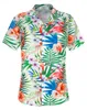 قميص هاواي رجالي 3D طباعة الصيف نمط شجرة جوز الهند كبيرة الحجم مريح قمم عارضة غير رسمية شاطئية شارع الشارع ارتداء 240423