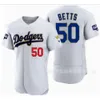 Dodgers Betts Erkekler Kadın Fan Şampiyonu Edition Elite Blue White Ball