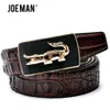 Fashion Crocodile Belt Belt Alligator Alligator Cinture da uomo con fibbia automatica senza fibbia Dente su cinghia Novelty Four Color 2011 277Y