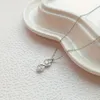 Anhänger Halsketten doppelte Herzkupfer Eingelegtes Zirkonia Halsketten Muttertagsgeschenk mit Segenkarte und Boxverpackung