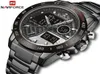Ny klocka för män Naviforce Top Luxury Brand Fashion Quartz Busseness Watch rostfritt stål sport armbandsur relogio masculino ly13743775