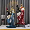 Objetos decorativos estatuetas dançando garotas rack artístico artístico Minimsm Style Office Wine Shelf ornamentos elegantes decoração de moradia Presente Holder de vinho T240505