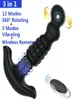 Yutong 360 grader roterande dildo anal vibrator manlig prostata massage trådlös rotation plugg dilator stor rumpa leksak7027501