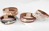 Bangle Ethnic Style Couple Jewelry Genuine Leather Widesided Cuffs Women039s Bracelet Cross Magnetic Buckle Charm Female2869438