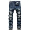 Herren Mode zerrissene Jeans hochwertige Luxusmarke Männer Slim Fit Mode kleine Fußblaue Hosen Männliche Stretch Skinny Jeans 54 240424