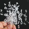 Fleurs décoratives 50 pcs acrylique blanc transparent en cristal Branches de bourgeon bricolage fleur artificielle pour la fête de mariage