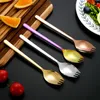 Forks Ice Cream Salat Dessert Tabelle 2/10pcs Praktisch westliche Edelstahl -Obstnudle -Gabel -Spoon -Zubehör -Geschirr Set