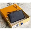 Eviutiog Leather Wallet Designer Wallet Bag Fashion Women Men Key Ring Card Holder Coin Purses Mini Wallet Charm Brown Canvas Louies Bag 4380
