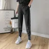 Pantaloni da donna con cerniera arem harem sciolto pantaloni della tuta per le gocce casual moda coreana cargo womnn hip hop pantaloni