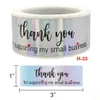 Labels Tags Groothandel 1x3inch Holographic Thank You Bag en Box Gift Sealing Sticker Label Rainbow Self Seal Packing Homemade Diy Pa Dhnew