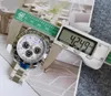 Homens de luxo popular Stopwatch Relógios Japão Relógio de Movimento Quartz Relógio Sólido Fino Fino Aço Anterior Scratch Sapphire Lens Grande Tomamento de Timing Ticking Wristwatch