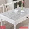 Stoelbedekkingen Waterdicht en oliebestendig wassen Plastic PVC -tafel Matte tafelkleed gouden kristalplaat