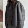 Kurtki damskie wiosna zima futra ropa mujer samotna kobieta z długim rękawem chaqueta mjeres vintage płaszcza japońskie ubrania