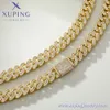 X000786012 Xuping Hip Pop Jhigh Quality Quality Intondless Diamonds Cuban Chain Bracelet Bijoux Urban Bijoux Mens