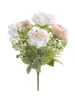 Kwiaty dekoracyjne sztuczny kwiat jedwabny jedwabny róży piony ślubne bukiet łuk świąteczny wieniec dekoracja domowy salon bonsai