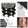 Body Wave 13x4 Spets Frontal Human Hair Brazilian HD Front Endast 4x4 Transparenta stängningar PRE PLUCKED Remy 240419