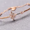 Neckless für Frau Swarovskis Schmuck gepaarte achteckige Sternschneeflake -Armband weibliche Schwalbe -Element Kristallsternarmband Weibchen