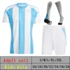 2024 Americas Cup Argentinas Fan Player Version Men Kids Football Kits Messis Di Maria Dybala Martinez Enzo J.Alvarez Mac Allister Garnacho Home Away Soccer Jersey