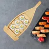 Dinnerware Sets Sushi Roller Mat Mat de prato de placas de madeira Plato japonês para pratos Aperto de tigela em forma de parque de lanche