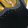 STAGE USE 2024 Dance Vêtements Black Latin Robe Competition Line jupes femme Costume de balle Cabaret Girls Dancewear Party Suit élégant