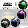 Luci decorative segno di taxi con tetto quadrato auto ricaricabile ricaricabile imbarcazione impermeabile a goccia magnetica mobili mobili motori dh7hs