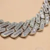 Custom Moissanite Cuban Link Chain Jewelry 20mm Iced Out Men Vvs Baguette Cut Moissanite 925 Sterling Silver Cuban Bracelet