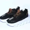 2024 Top Designer Casual Shoes Italy Top 1 Quality Vercace Chain Reaction Wild Jewels Chain Link Trainer Sneakers Size EU OG Designer Shoes 36-48 710